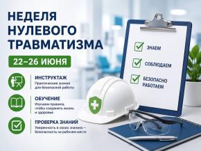 С 22 по 26 июня проходит Неделя нулевого травматизма